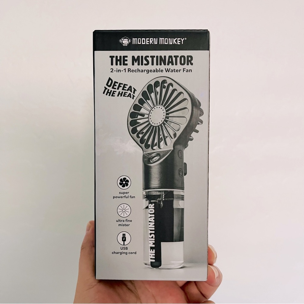 🌹 NEW - Modern Monkey Rechargeable 2-in-1 Water Fan
